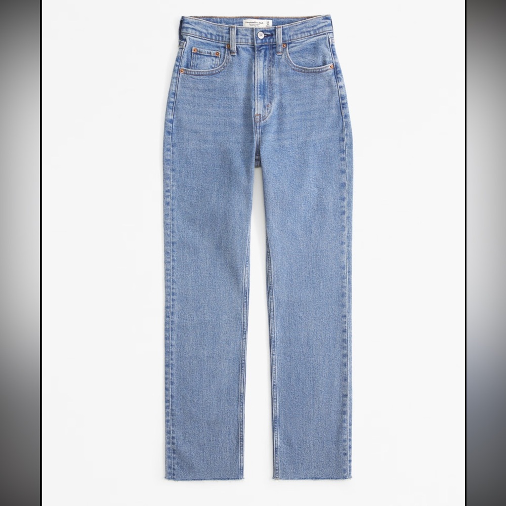 Abercrombie & Fitch Ankle Straight Ultra High Rise Curve Love Jeans 10 / 30 S - Picture 11 of 11